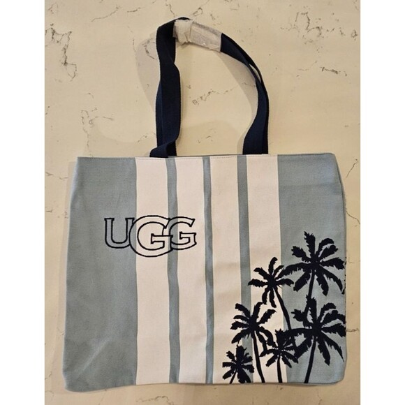 NEW UGG CANVAS EMBROIDERED PALM TREE BAG - Picture 1 of 6